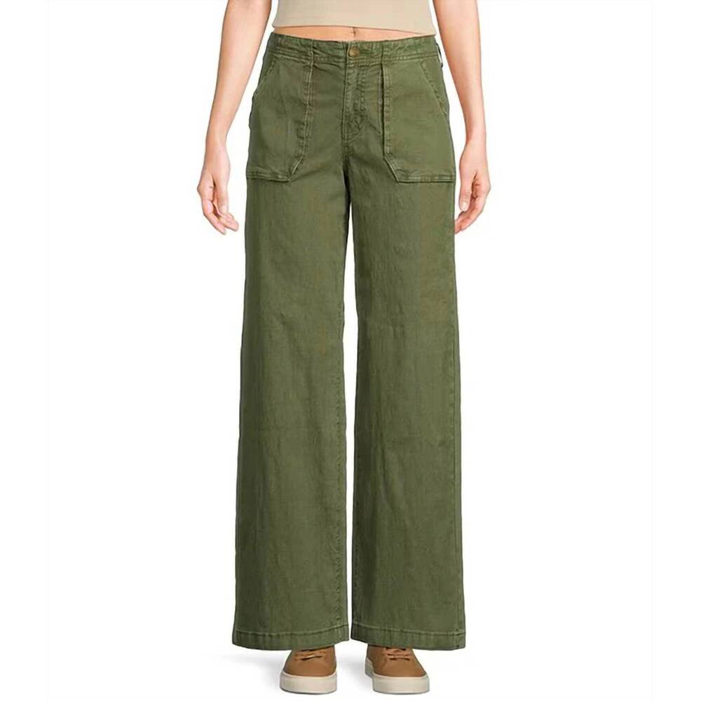 NEW ROXY mid rise neddy pant in dark green